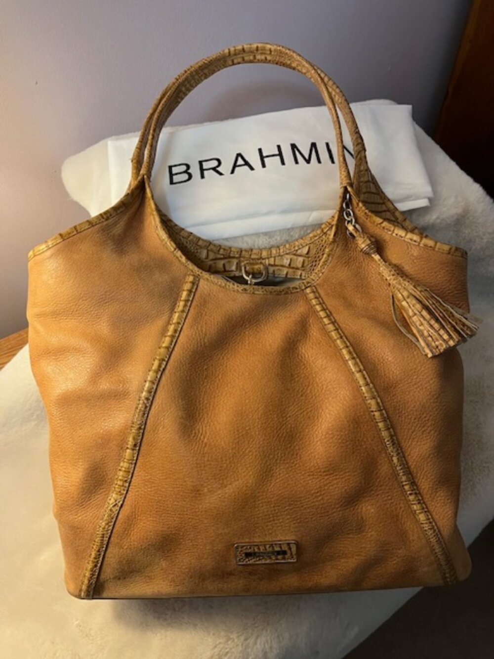 BRAHMIN - Iona - Adrift Suede & Leather Tote